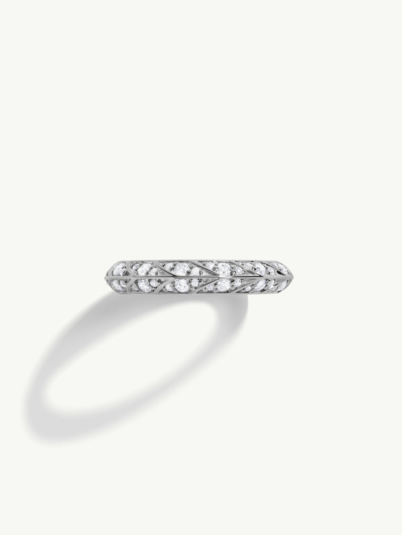 Palmyra Eternity Band With Brilliant White Diamonds In 18K White Gold, 4mm