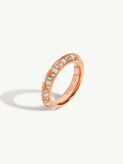 Palmyra Eternity Band With Brilliant White Diamond Eternity In 18K Rose Gold, 4mm