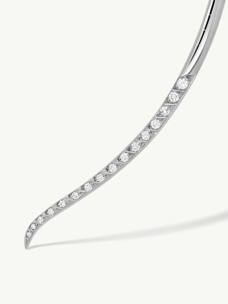 Palmyra Choker Necklace With Brilliant-Cut White Diamonds In Platinum