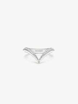 Yasmeen Band with Pavé-Set White Diamonds In 18-Karat White Gold & Enamel