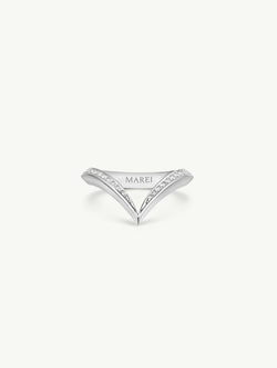 Yasmeen Band with Pavé-Set White Diamonds In Platinum