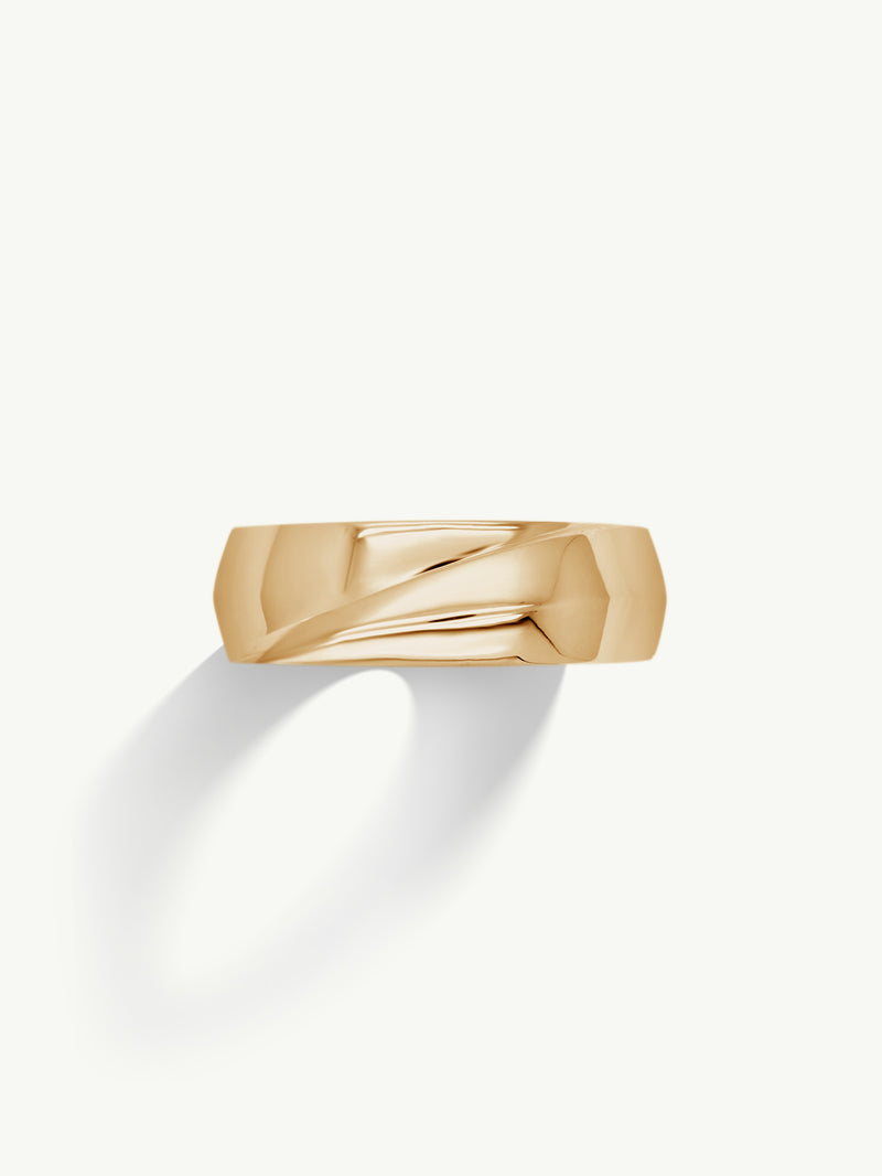 Sahara Oasis Ring With Pavé-Set Brilliant-Cut Diamonds and Rainbow Ombré Sapphires In 18K Yellow Gold, 8mm