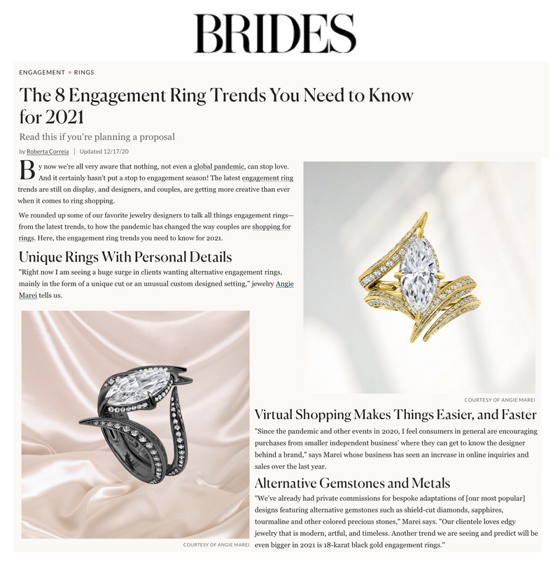 Ayla Arabesque Ring With Pavé-Set Brilliant White Diamonds & Enamel In 18K Yellow Gold