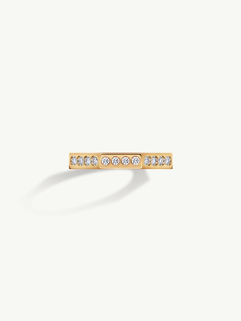 Octavian Brilliant White Diamond Eternity Ring In 18K Yellow Gold