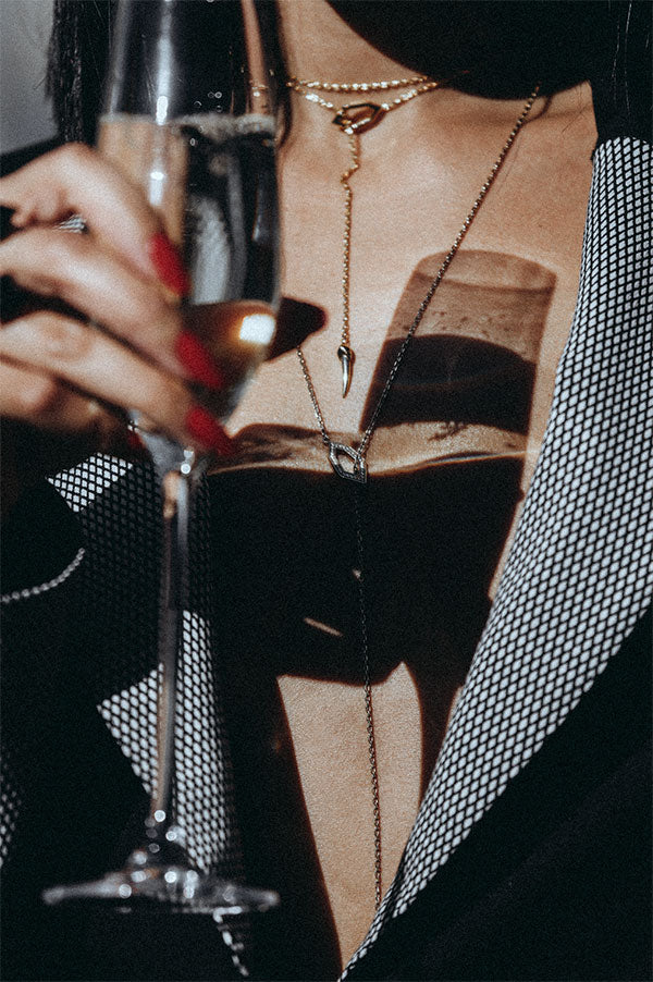 Amanti Hexagon Pendant Lariat Necklace In 18K Rose Gold, 30" Inches