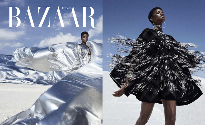 Asasara Hoop Earrings With Pavé White Diamond Tips In 18K Yellow Gold - Harper's Bazaar - 3