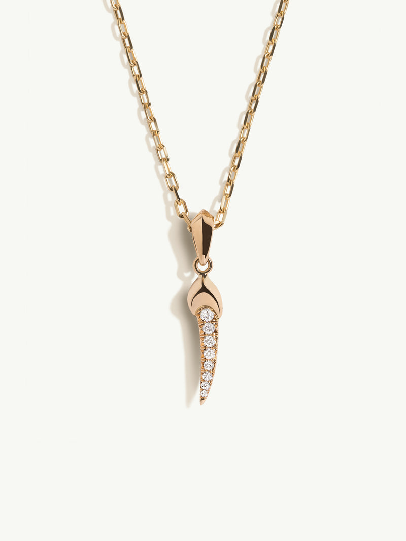 Marei New York Damian Pavé Diamond Talisman Pendant Necklace In 18K Yellow Gold, 22mm - Image 1