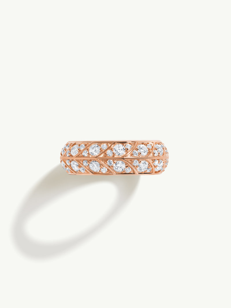 Palmyra Eternity Band With Brilliant White Diamonds In 18K Rose Gold, 8mm