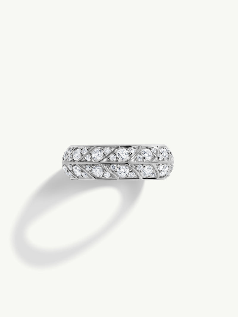 Palmyra Eternity Band With Brilliant White Diamond In Platinum, 8mm