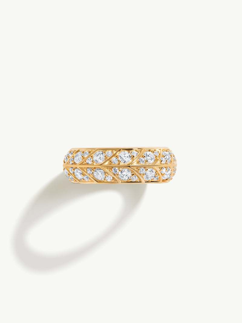 Palmyra Eternity Band With Brilliant White Diamonds In 18K Yellow Gold, 8mm