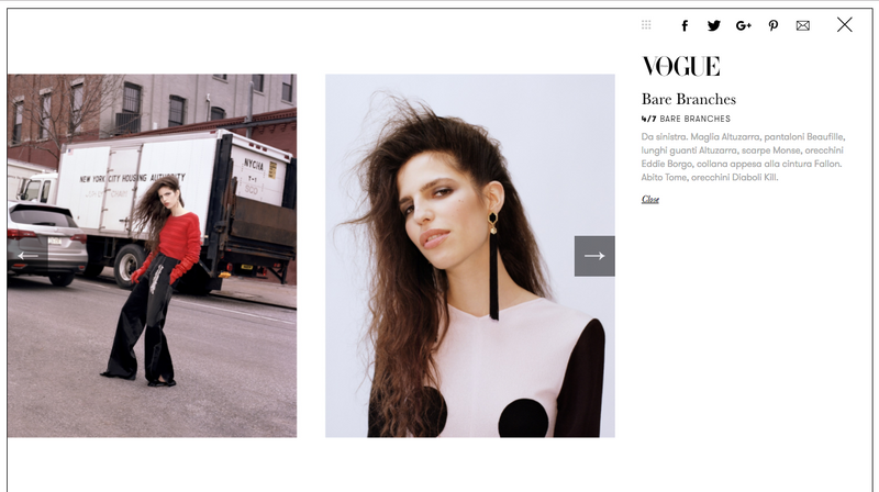 Alexandria Black Tassel Earrings Featured in Vogue Magazine  Italia