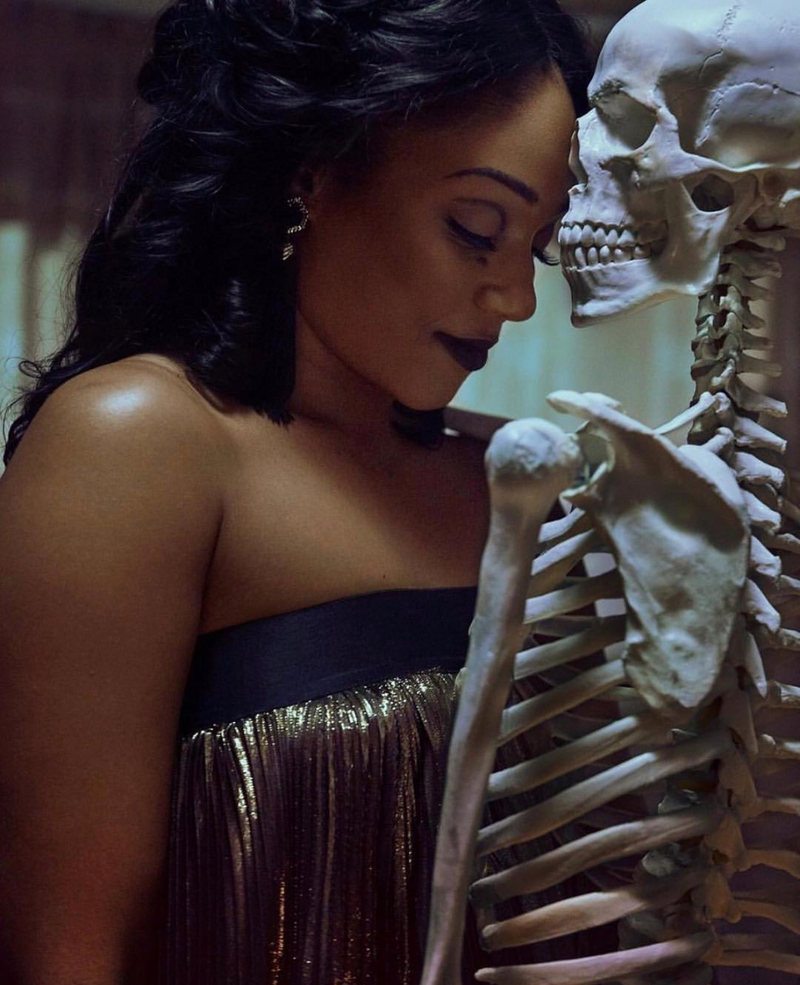 Actress Tiffany Haddish in Alexandria Tassel Earrings by  Diaboli Kill Jewelry