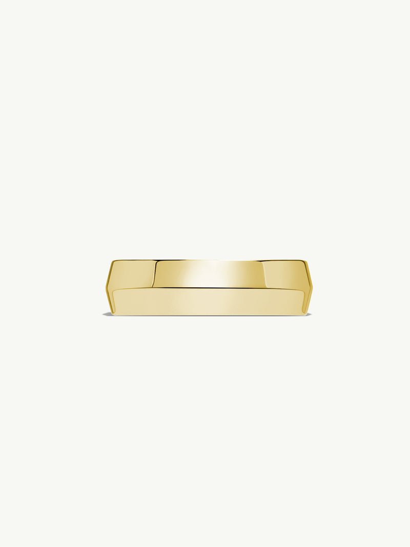 Eterno Knife Edge Wedding Ring In 18K Yellow Gold, 6mm