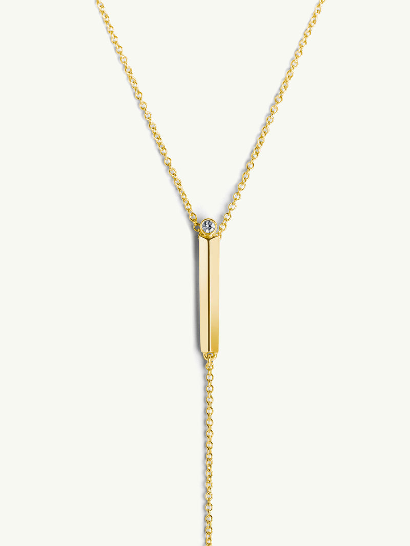 Aracelis Diamond Lariat Necklace in 18K Yellow Gold