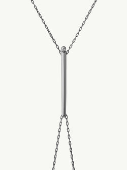 Aracelis Body Chain With Brilliant-Cut Solitaire White Diamond in 18K Blackened Gold