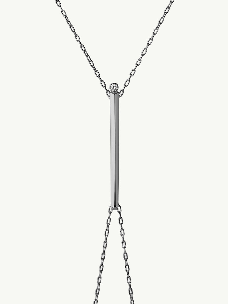 Aracelis Body Chain With Brilliant-Cut Solitaire White Diamond in 18K Blackened Gold