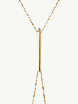 Aracelis Body Chain With Brilliant-Cut Solitaire White Diamond in 18K Yellow Gold