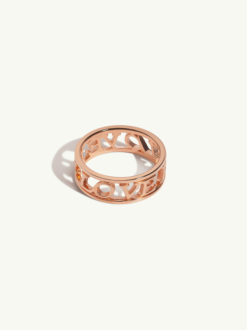 Love Is Love Ring In 18K Rose Gold