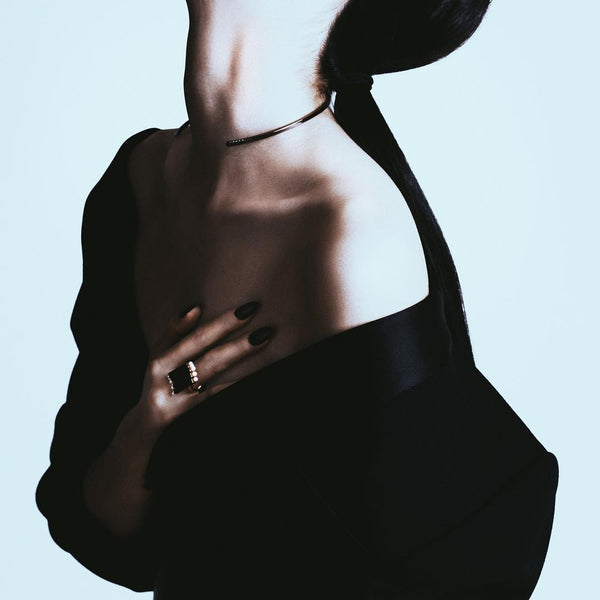 Invidia Black Onyx Column & Pearl Ring In 18-Karat White Gold