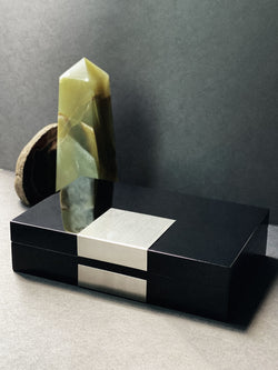 Black Lacquer Wooden Jewelry Box