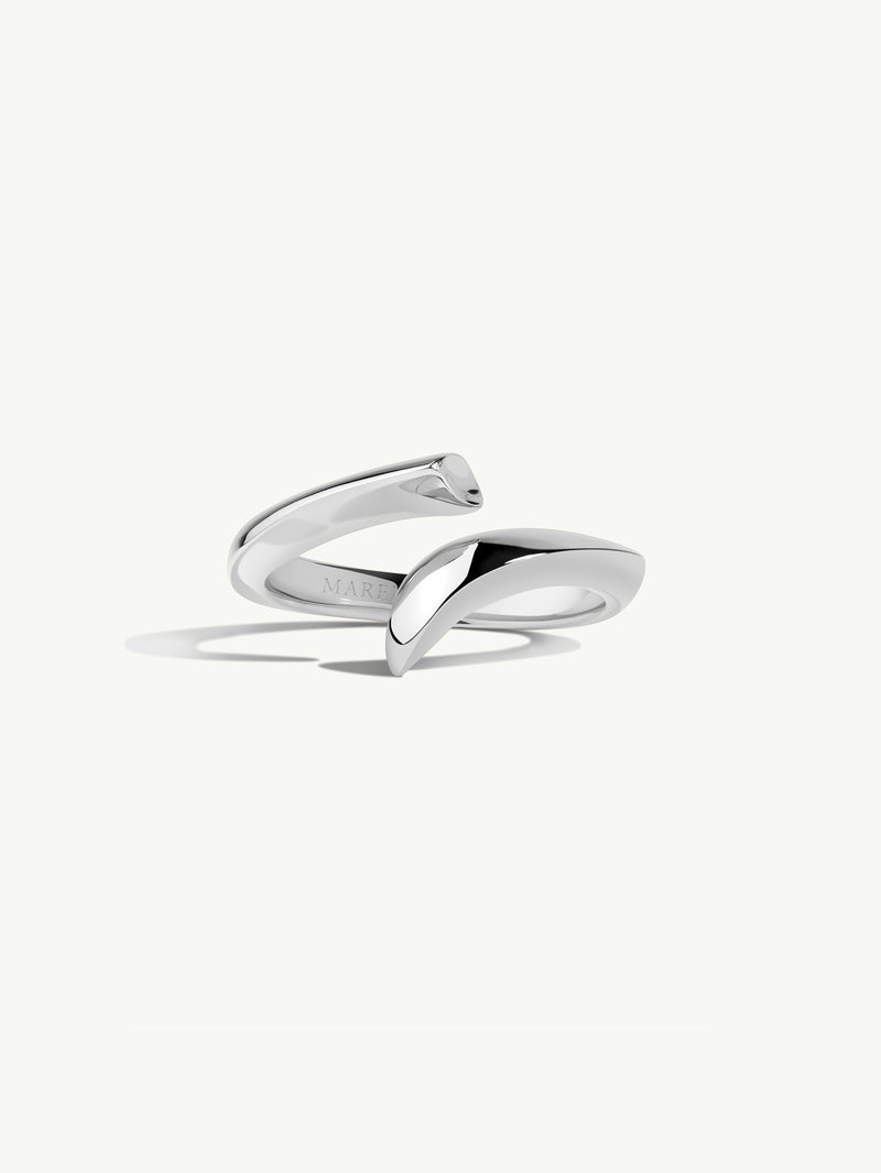 Pythia Serpentine Twist Ring In Platinum - Image 1
