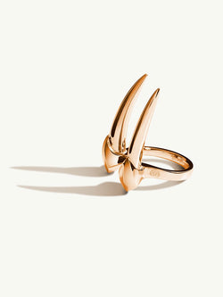 Damian Brevis Horn Talisman Ring In 18-Karat Rose Gold