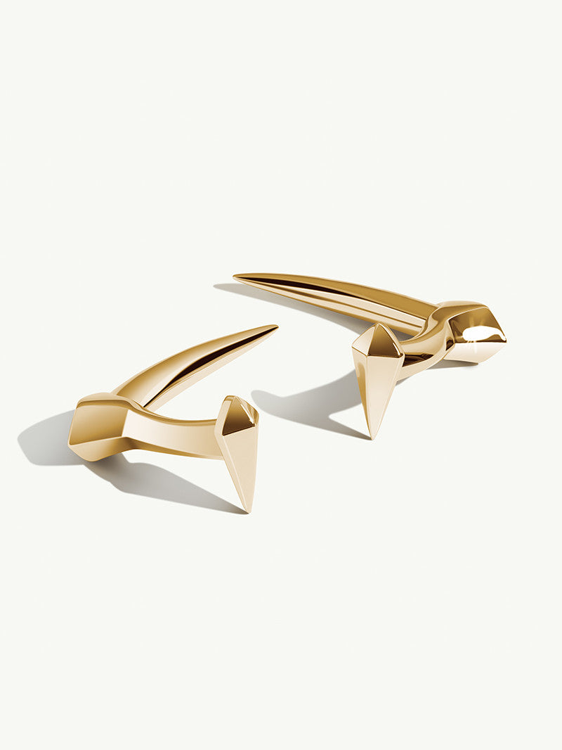 Damian Horn Talisman Cufflinks In 18K Yellow Gold