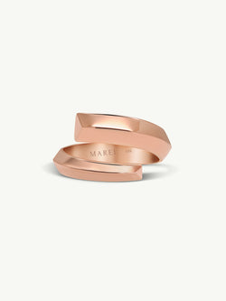 Pythia Serpentine Coil Men's Ring in 18K Rose Gold, 14mm