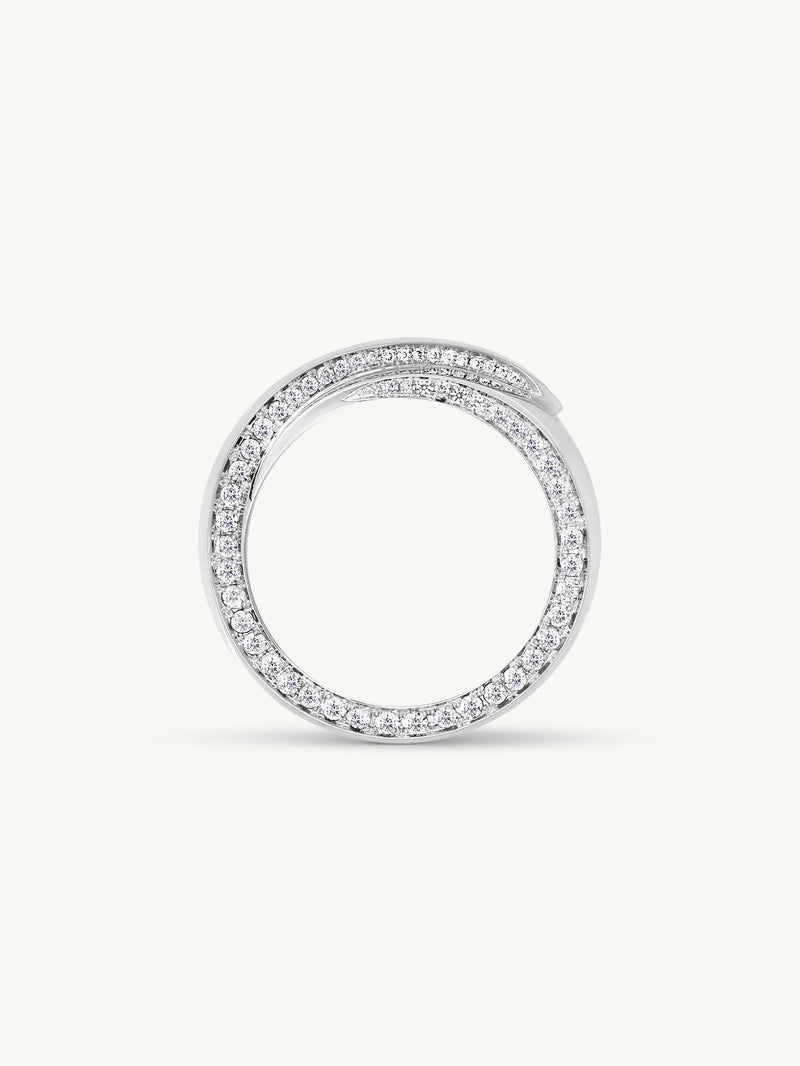 Sahara Oasis Ring With Pavé-Set Brilliant White Diamonds In Platinum, 8mm